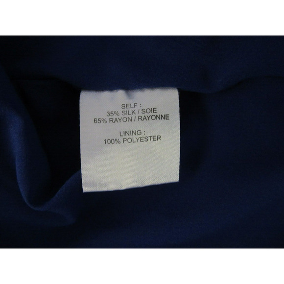 TANYA TAYLOR Blue Floral Natalia Size 10 Short 3/4 Sleeves Lined V-Neck Dress - Picture 7 of 7